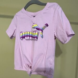 Puma Kids Light Purple Tee with Logo